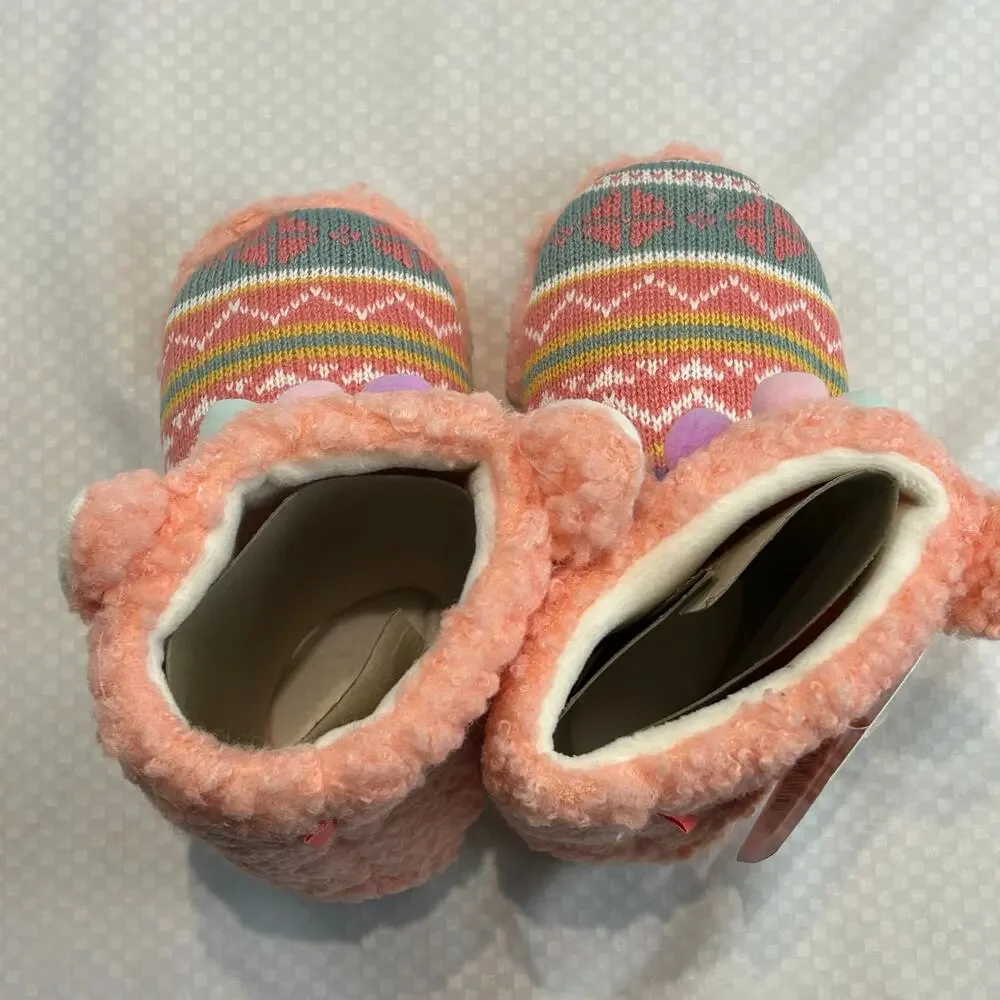 Totes Toasties Kids Llama Slippers New Size 13-1